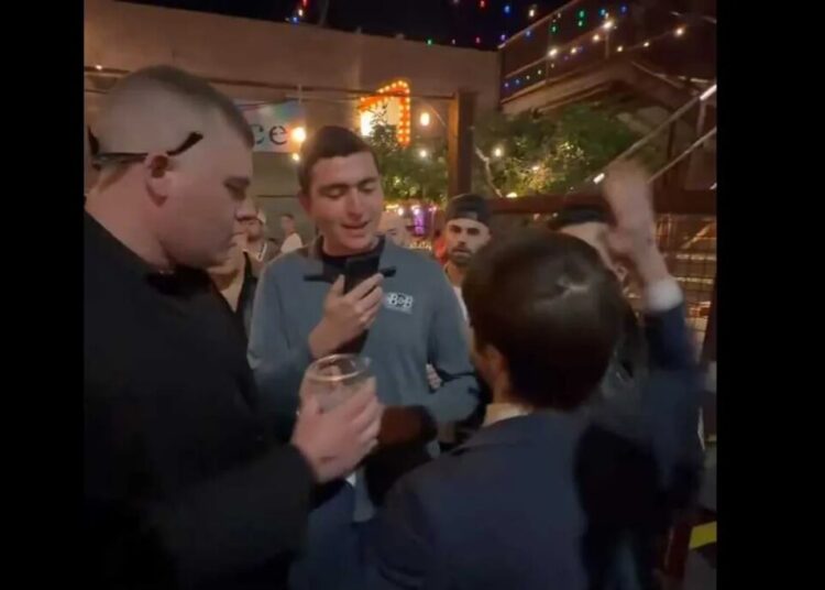 Laughter as viral video shows far-right slap fight: ‘These are the MAGA alpha men???’