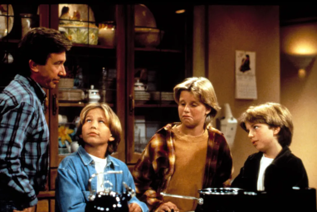 Tim Allen and his three sons from the TV series Home Improvement.