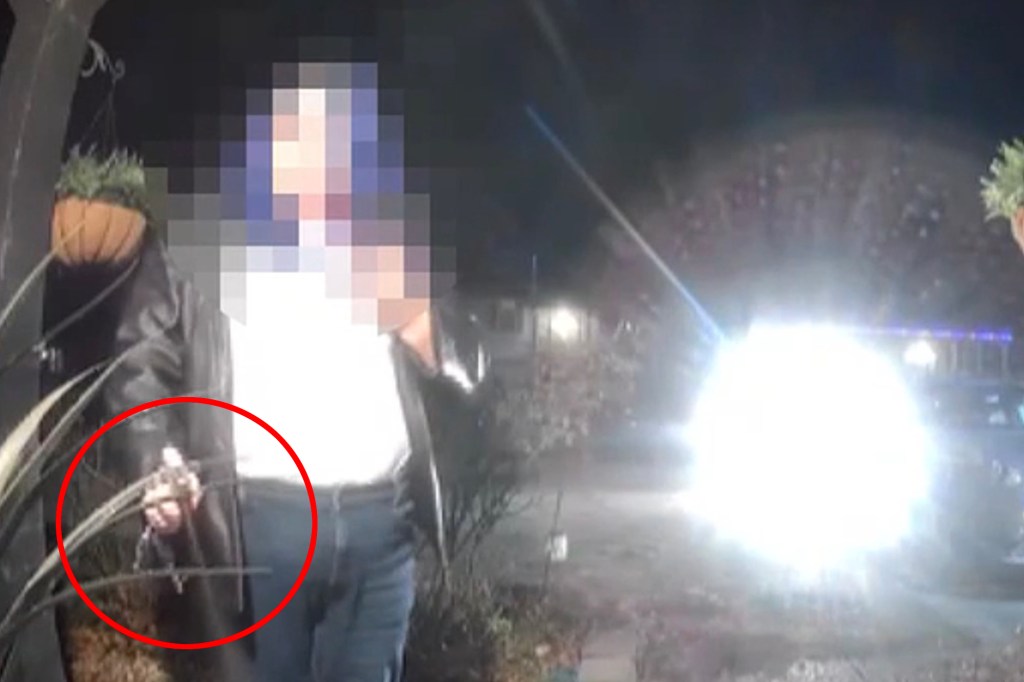 A DoorDash driver sprays an unknown substance on a food delivery order in Evansville, Indiana, on Dec. 7, 2025.