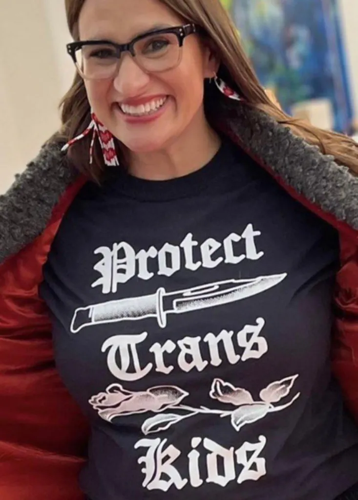 Minnesota Lt. Gov. Peggy Flanagan wearing a 