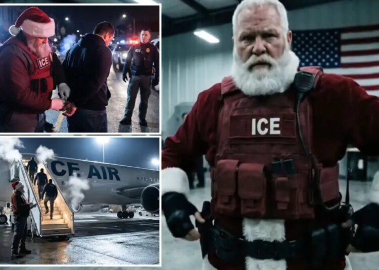 ICE releases AI video showing Santa Claus rounding up illegal migrants: ‘NAUGHTY LIST!’