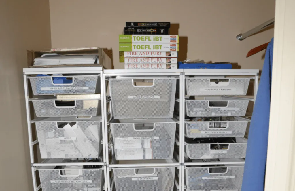 Filing drawers found inside Epstein's home.