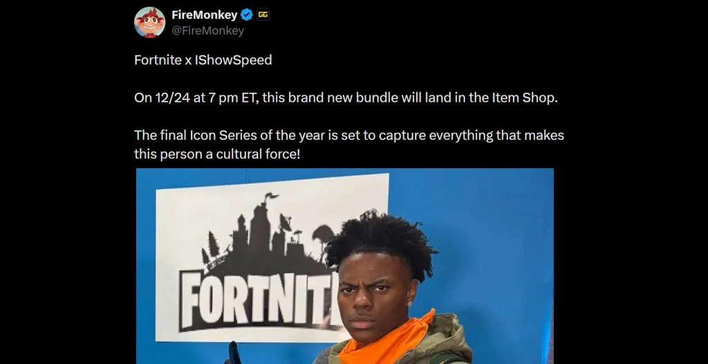 IShowSpeed Fortnite Collaboration Leak