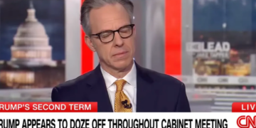 ‘Does that look like listening intently?’ Jake Tapper mocks Trump by pretending to nod off