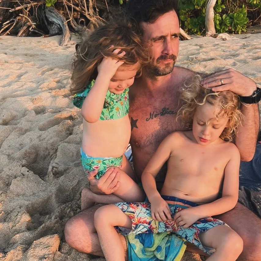 James Ransone with his two children