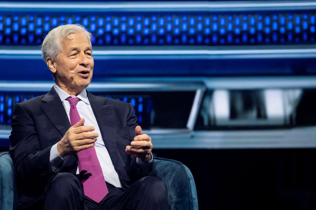 Jamie Dimon speaking at the America Business Forum.