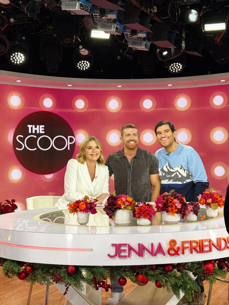 Jenna Bush Hager with Evan Real and Danny Murphy on the set of