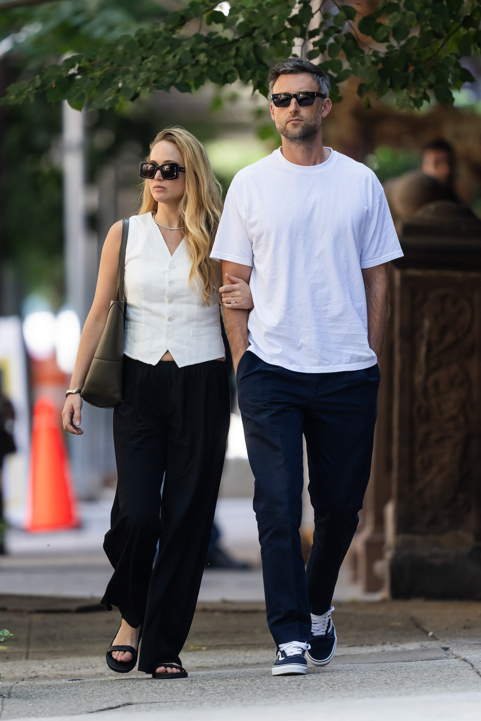 Jennifer Lawrence and Cooke Maroney in NYC in August 2023