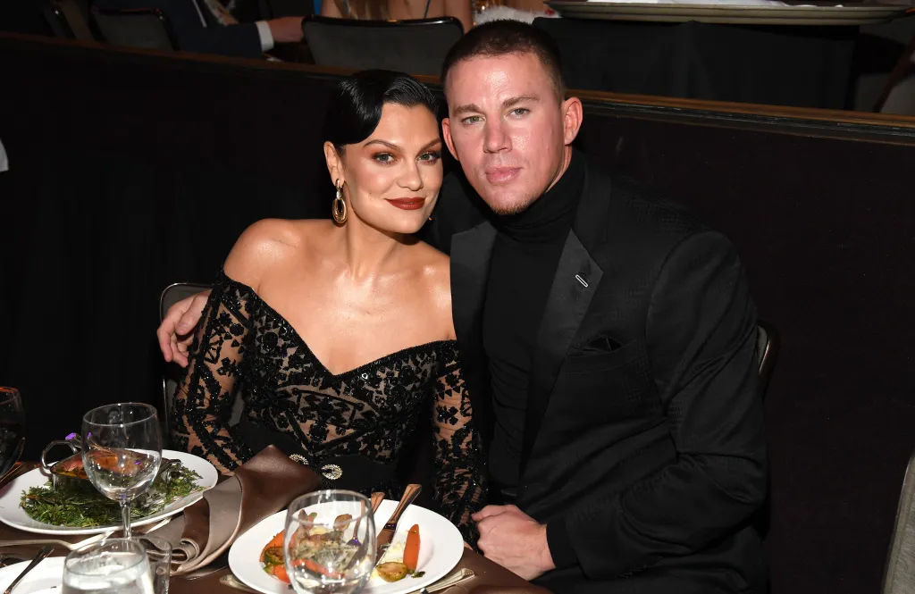 Jessie J and Channing Tatum pose at the Pre-GRAMMY Gala.