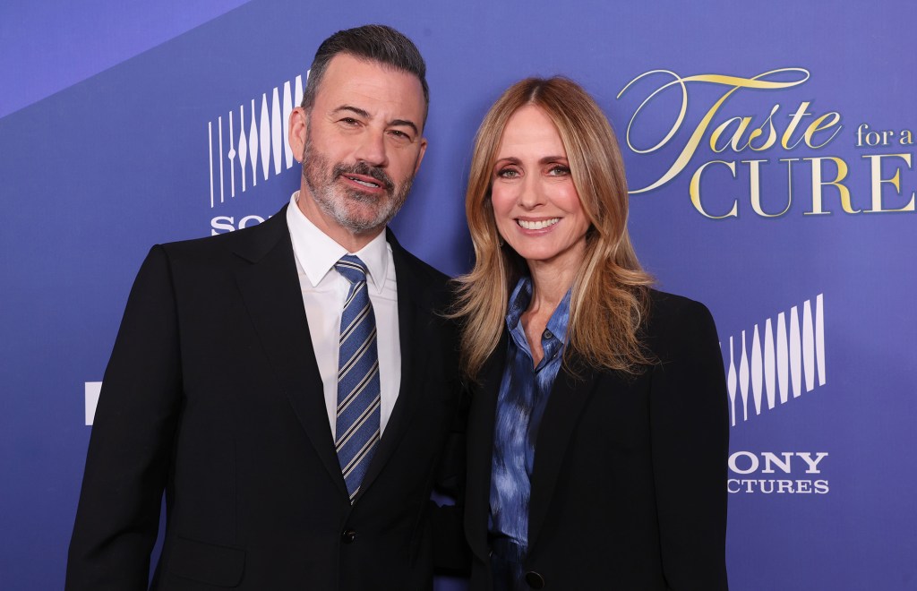 Jimmy Kimmel and Dana Walden pose at UCLA Jonsson Cancer Center Foundation's 28th Annual Taste For A Cure.