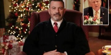Jimmy Kimmel says ‘tyranny is booming’ as he renews attacks on Trump in UK Christmas address