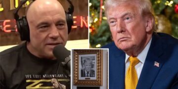 Joe Rogan mocks Trump’s ‘crazy’  Biden and Obama White House plaques