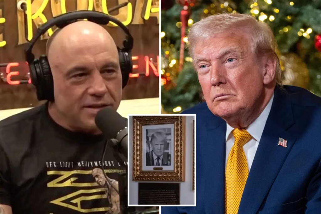 Joe Rogan mocks Trump’s ‘crazy’  Biden and Obama White House plaques