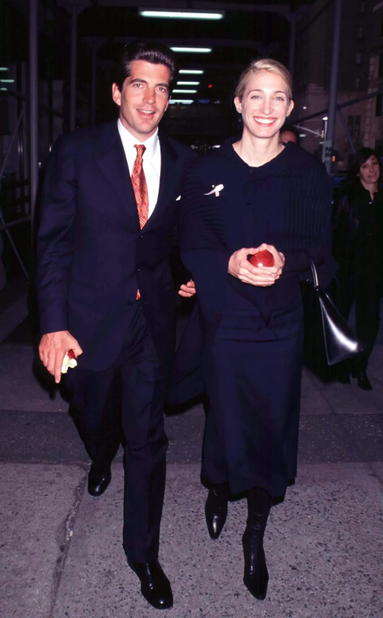 John F. Kennedy Jr. and Carolyn Bessette after the annual breast Cancer Research Foundation Luncheon.