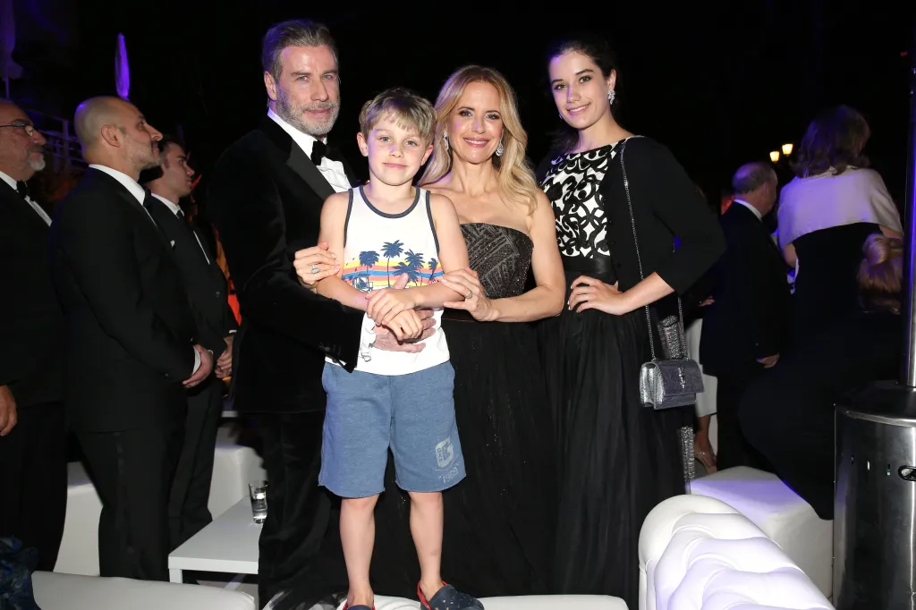 John Travolta, Kelly Preston, and their children Ella and Benjamin at the 71st annual Cannes Film Festival.