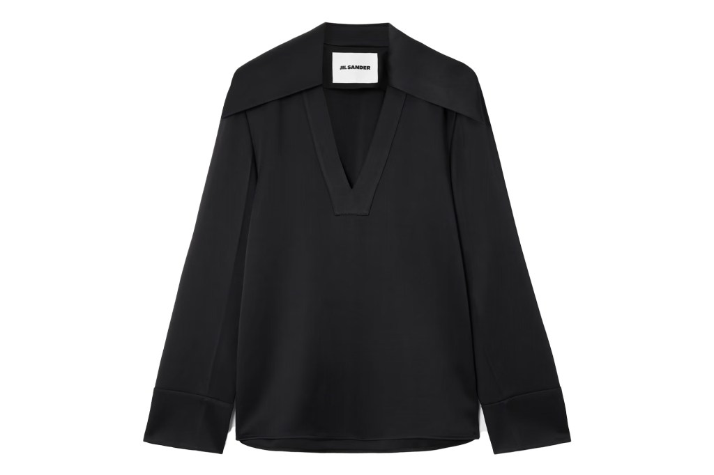 Jil Sander Satin-crepe blouse