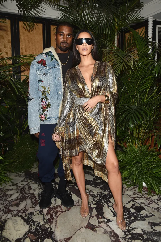 Kanye West and Kim Kardashian attend Paris Fashion Week in September 2016