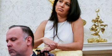 ‘Left-wing terror!’ Stephen Miller’s wife melts down over ‘abhorrent’ cartoon of him