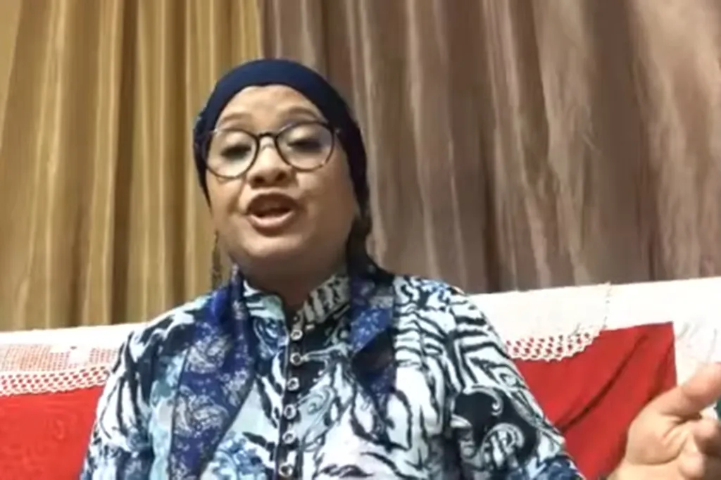 Kazi Fouzia speaking during a 2020 video.