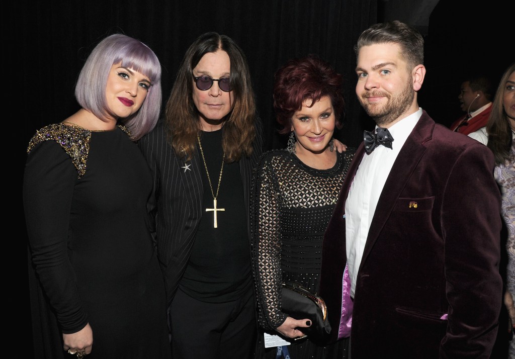 Kelly Osbourne, Ozzy Osbourne, Sharon Osbourne and Jack Osbourne attend the 56th GRAMMY Awards at Staples Center on January 26, 2014 in Los Angeles, Calif