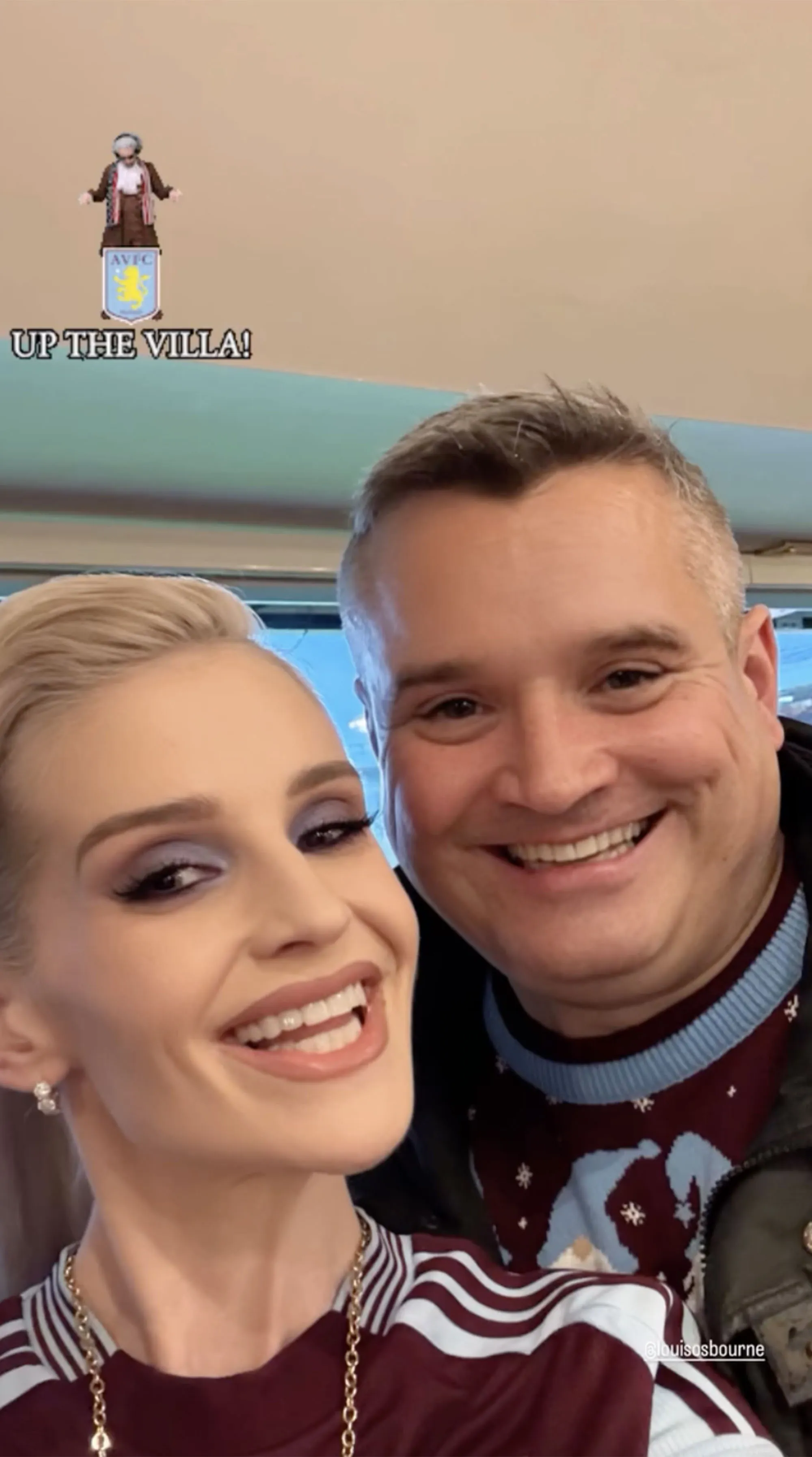 Kelly Osbourne and Louis Osbourne smiling together in a selfie.