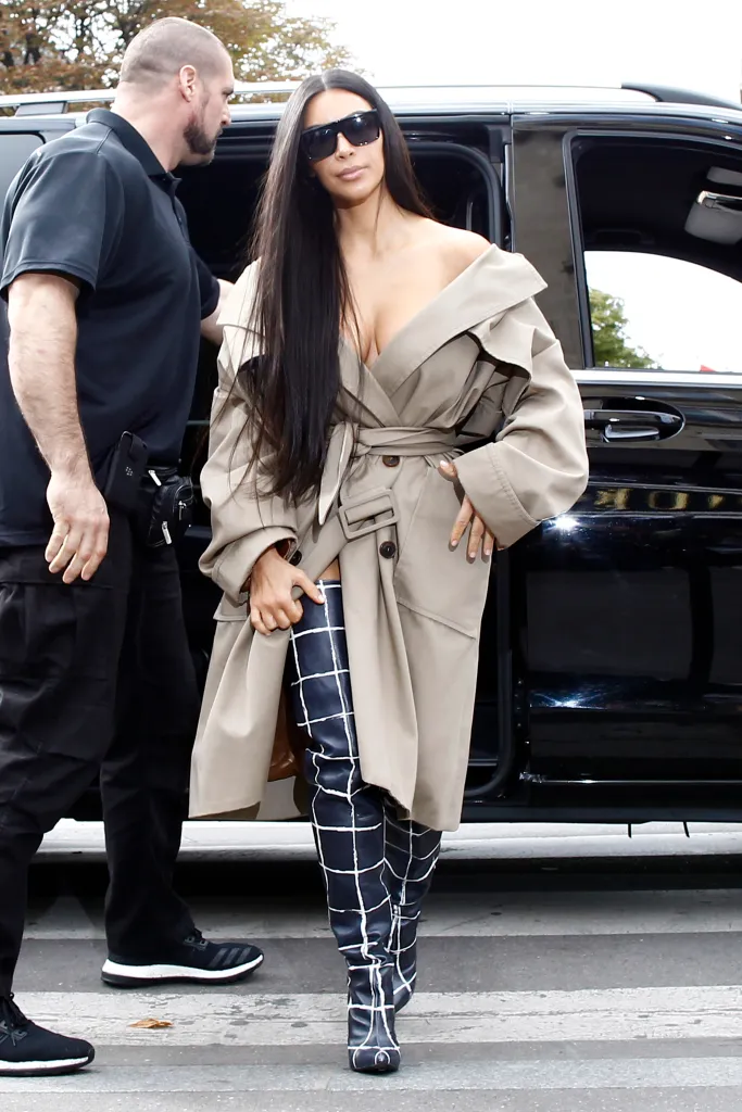 Kim Kardashian seen out and about in Paris before the robbery in October 2016