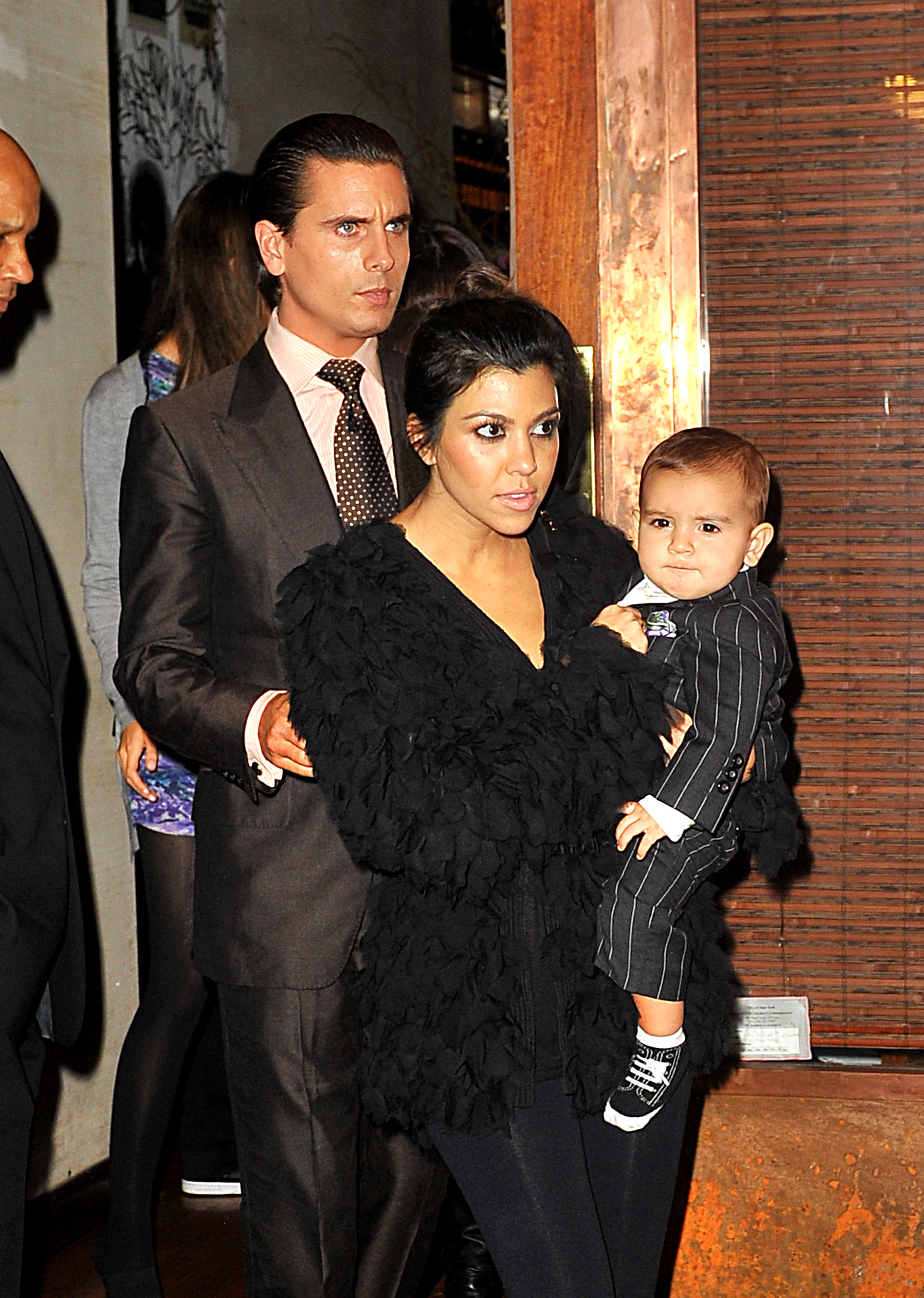 Kourtney Kardashian, Scott Disick, and their son Mason attend Kim Kardashian's birthday party 