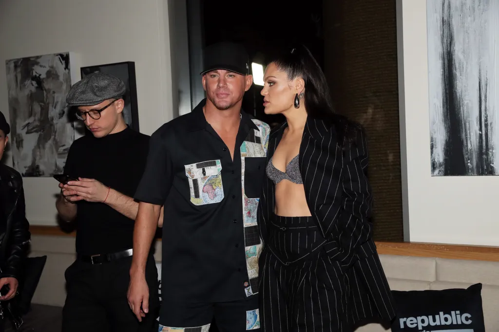 Channing Tatum and Jessie J attend a Grammy after-party.