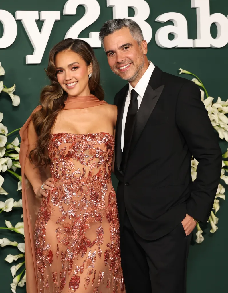 Jessica Alba and Cash Warren smiling at the 2024 Baby2Baby Gala.