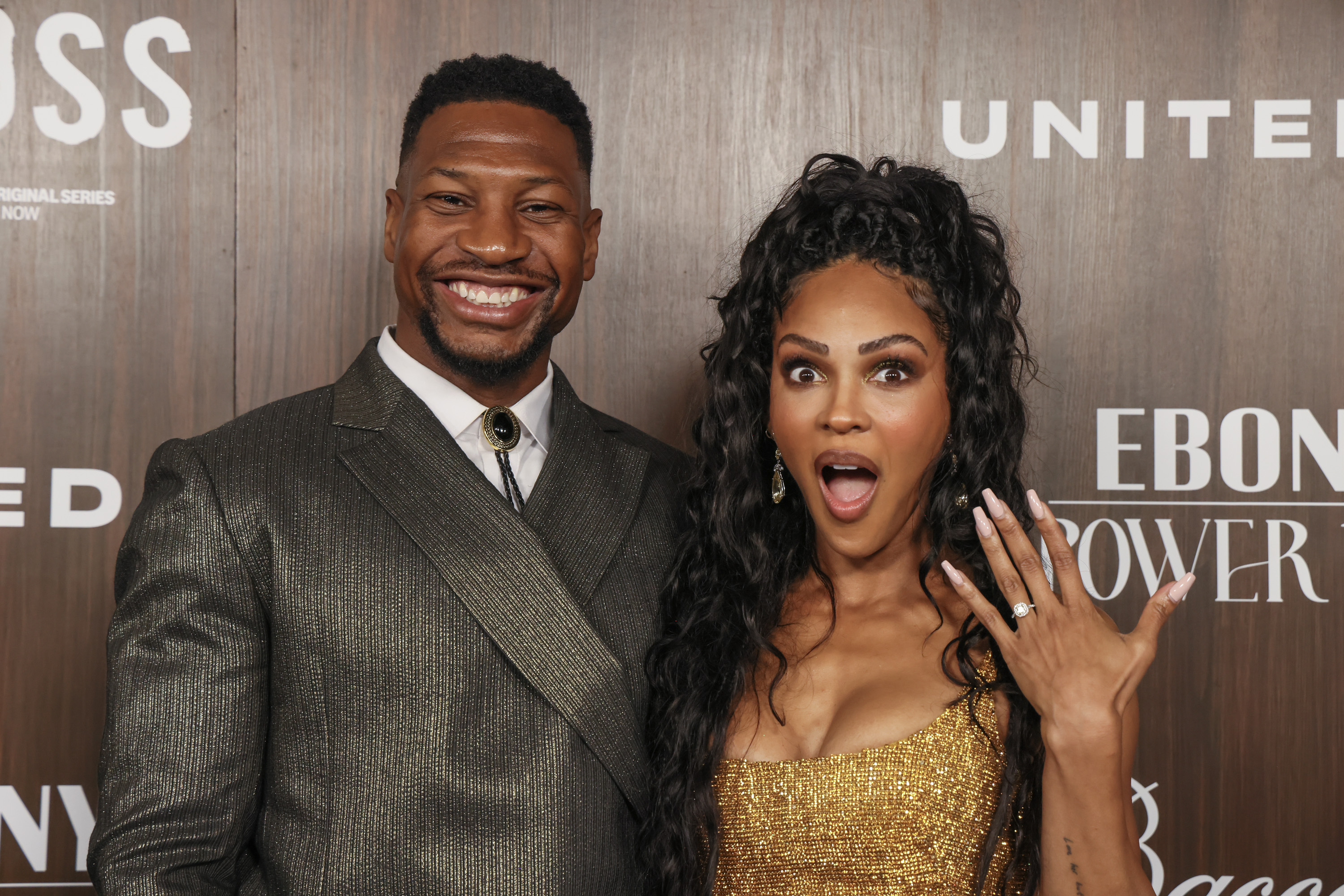 Jonathan Majors and Meagan Good at the 2024 Ebony Power 100 List.