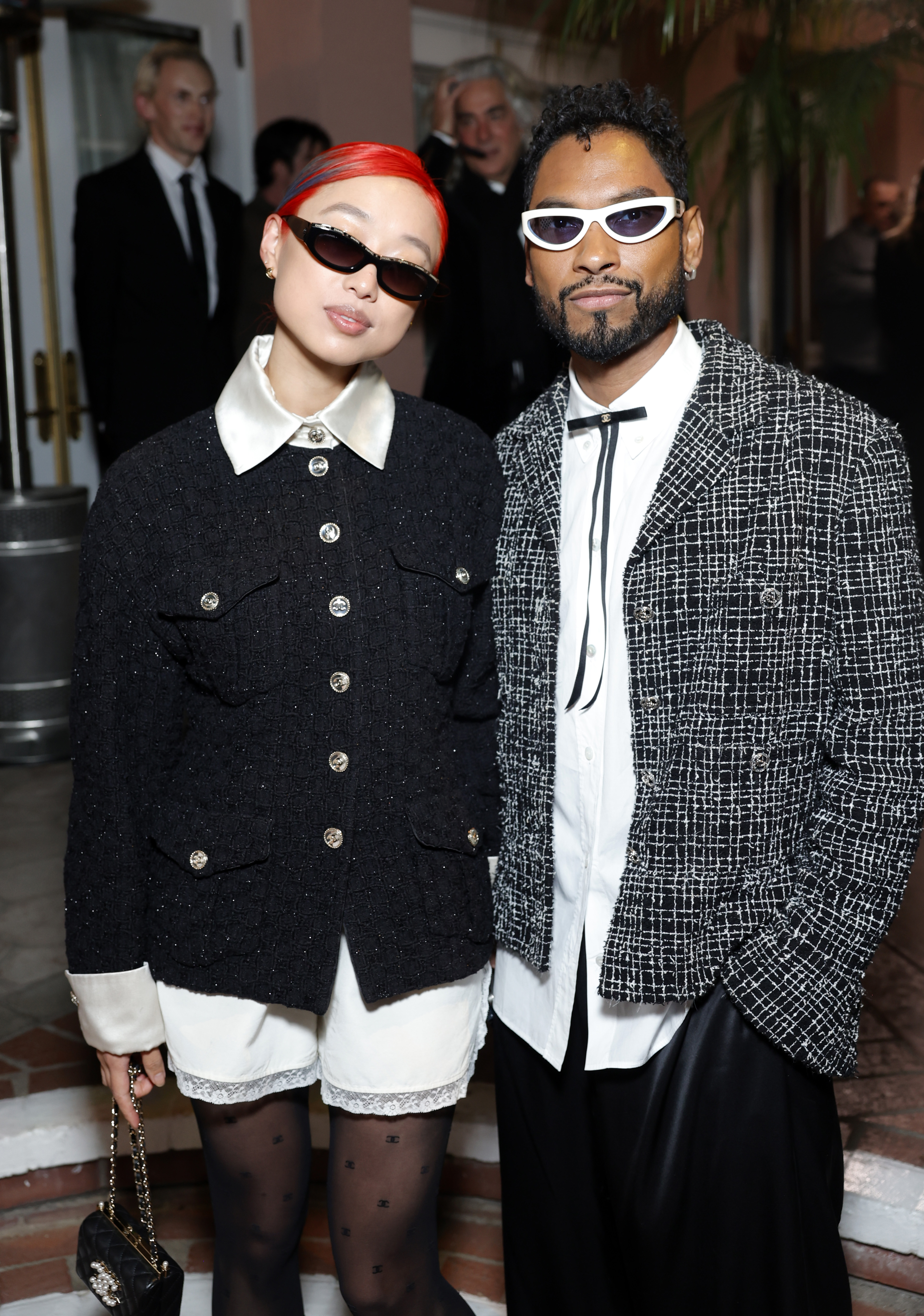 Miguel and Margaret Zhang at the attend the CHANEL and Charles Finch Annual Pre-Oscar Dinner in 2025