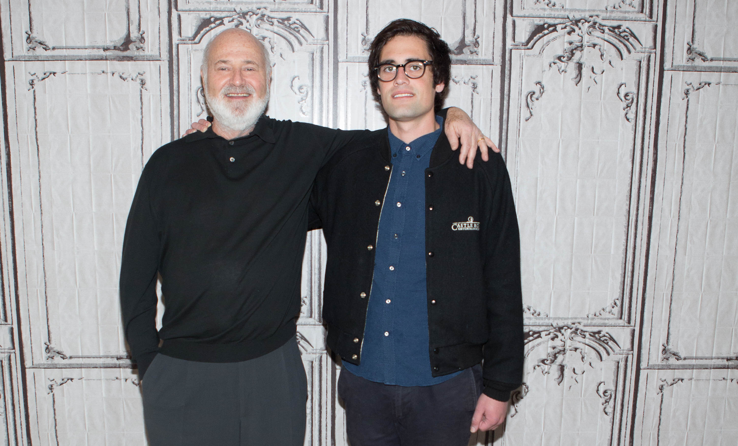 Rob Reiner and Nick Reiner posing for a photo.