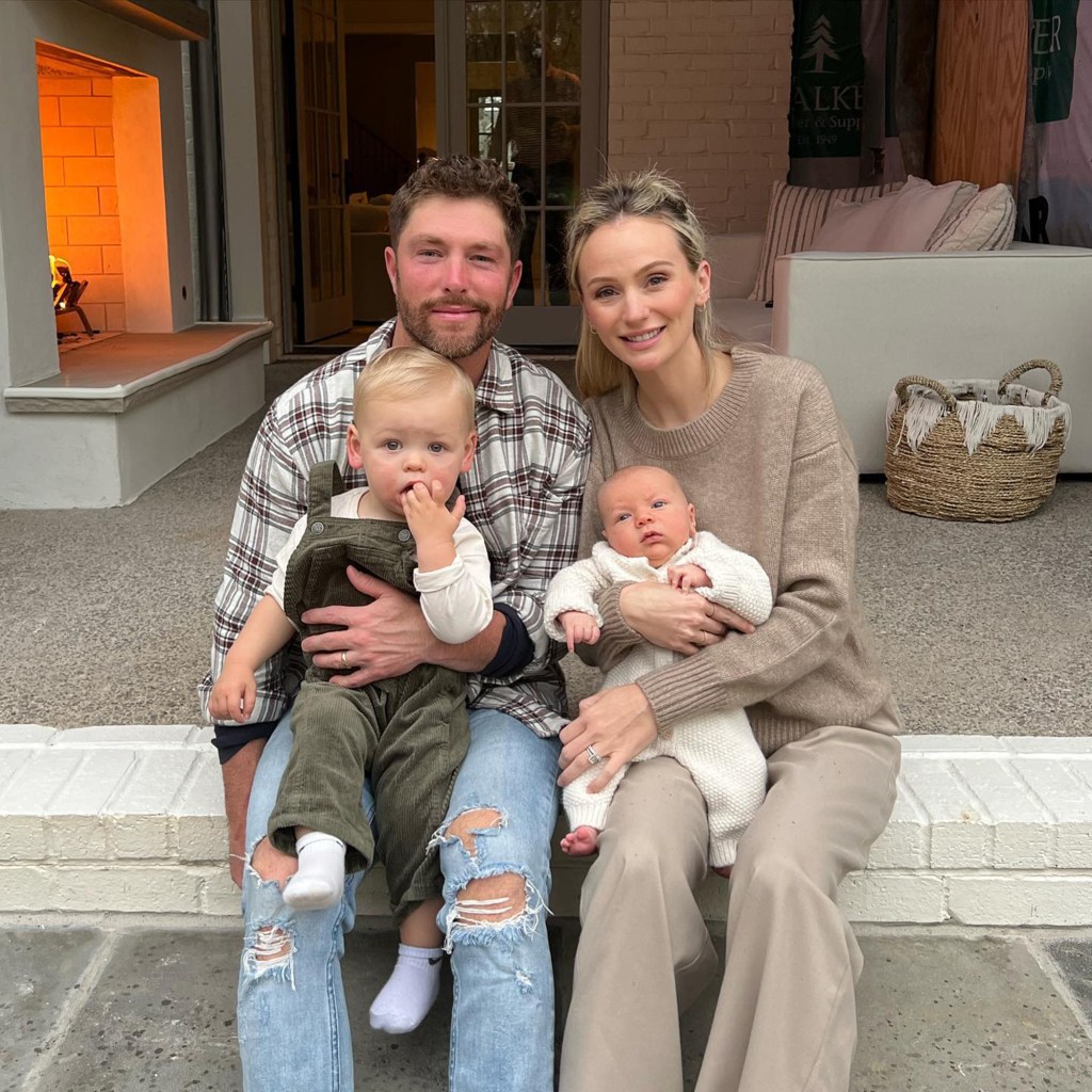 Lauren Bushnell and Chris Lane with their two young sons.