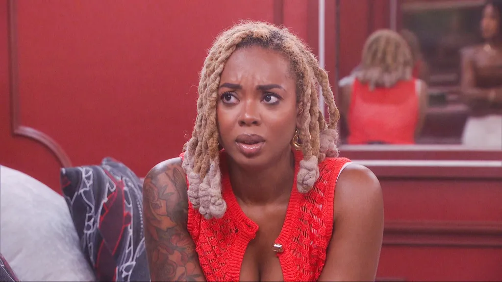 Mickey Lee looking concerned.