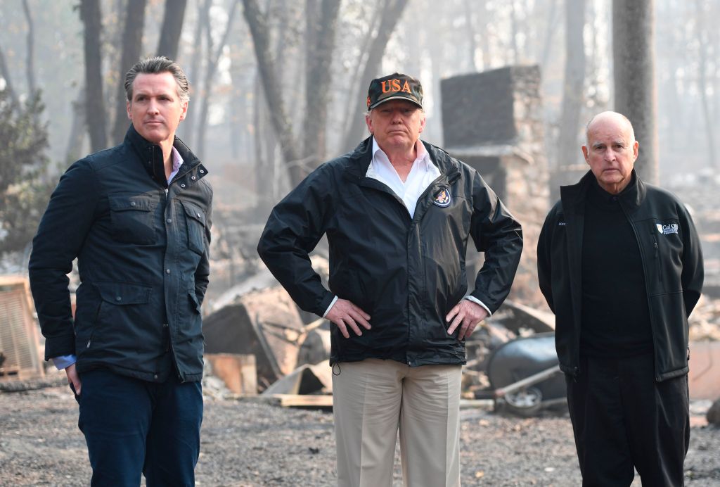 Gavin Newsom -- seen with Trump at the Paridise fire in 2018 -- claimed the Trump administration refused to meet with him Friday during a visit to Washington aimed at securing more wildfire recovery aid.