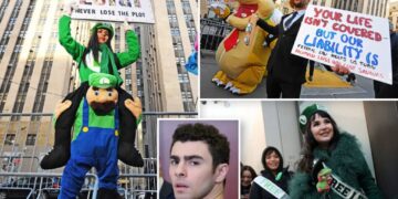 Loony Luigi Mangione fans dress up, line up for chance to see alleged cold-blooded killer in NYC court