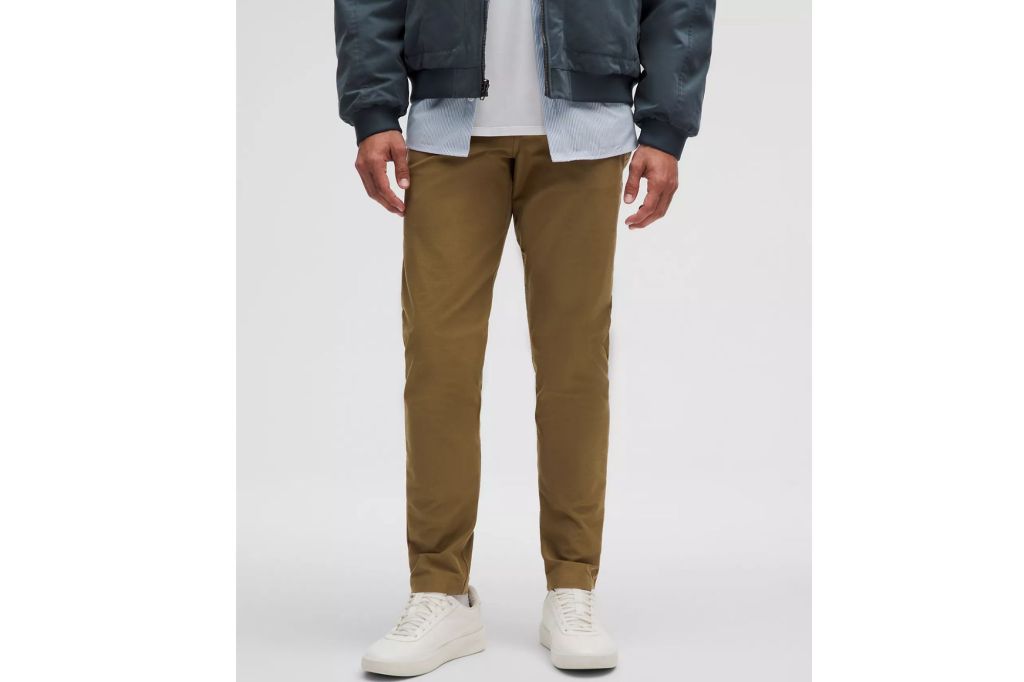 A person wearing pants and a jacket.