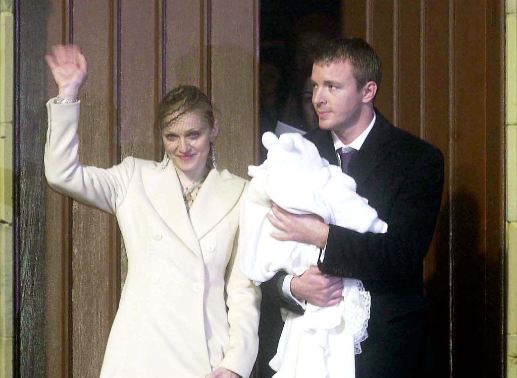 Madonna and Guy Ritchie attend their son Rocco's baptism.