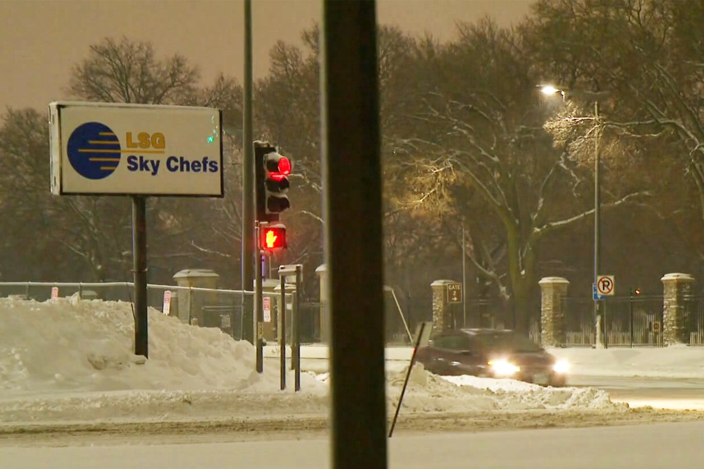 victim was struck by the Ford F550 snowplow in the LSG Sky Chef facility parking lot near the airport's Terminal 2 on Tuesday, just before 7 p.m. local time
