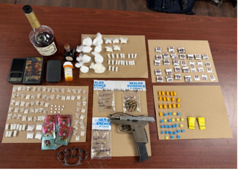 A loaded SCCY CPX-2 pistol was found in Rivera's car, alongside a pair of brass knuckles and a stash of drugs, cops said. 