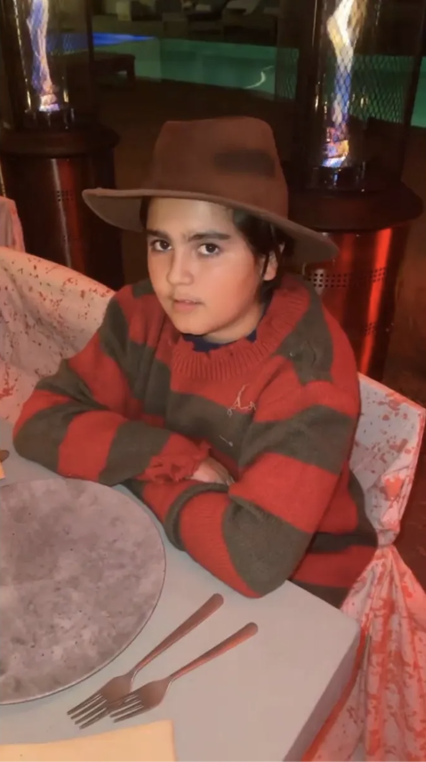 Mason Disick dressed up for Halloween as Freddie