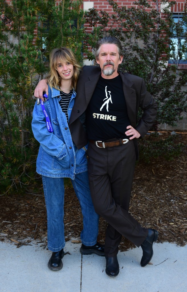 Maya Hawke and Ethan Hawke at the world premiere of