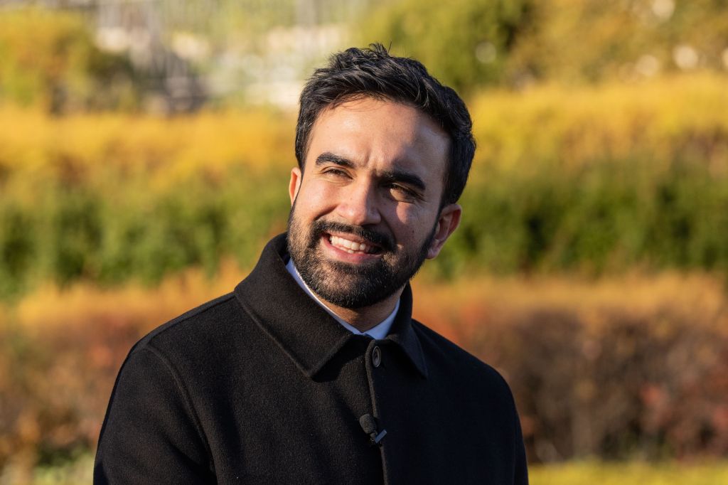 Mayor-elect Zohran Mamdani holds press conference announcing transition committees to advance his affordability agenda at Untermyer Fountain in Central Park in New York, NY on November 24, 2025.