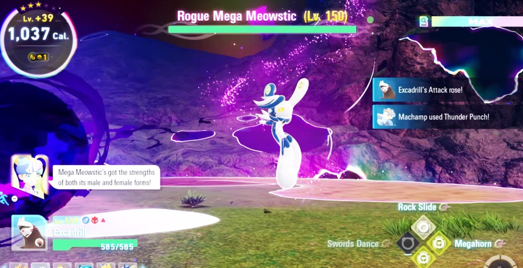 Mega Meowstic Battle Mega Dimension