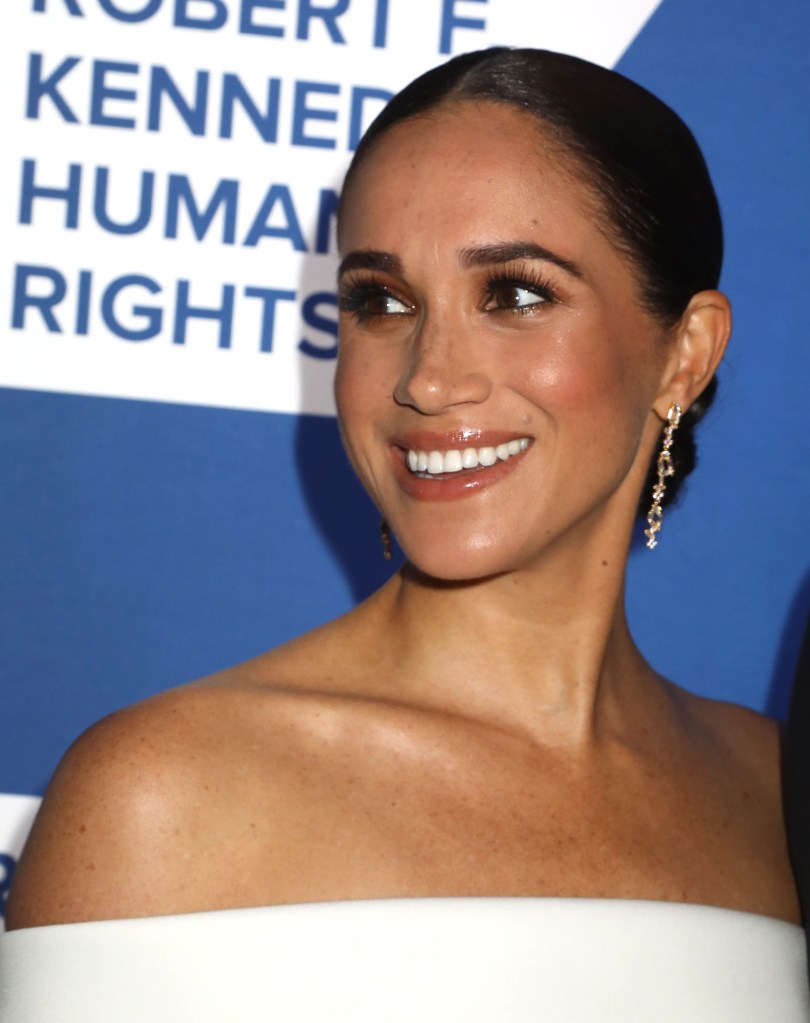 Meghan Markleseen during the red carpet arrivals at Robert F. Kennedy Human Rights Ripple of Hope Gala held at the New York Midtown Hilton Hotel.