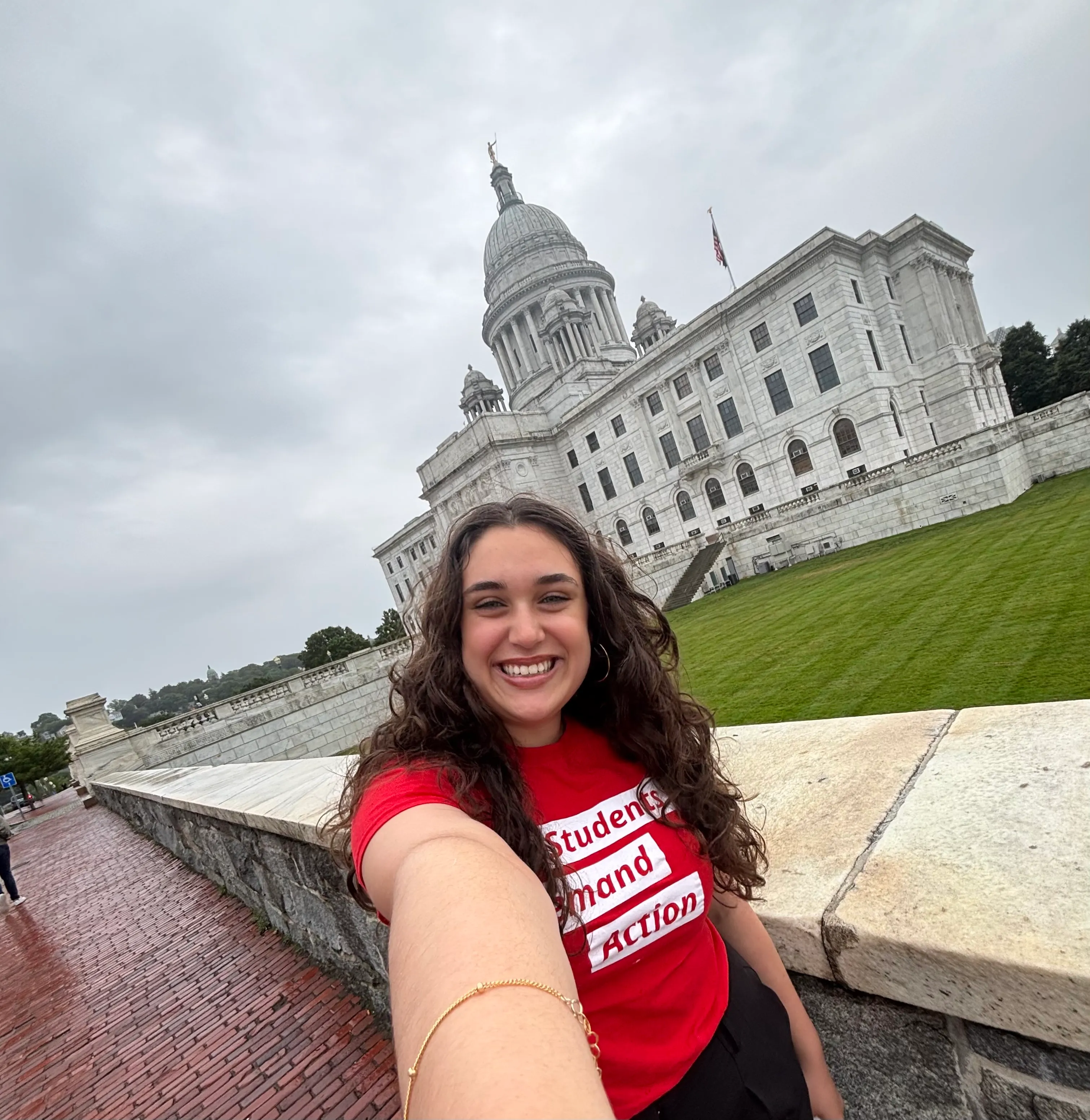 Mia Tretta at the Rhode Island State House
