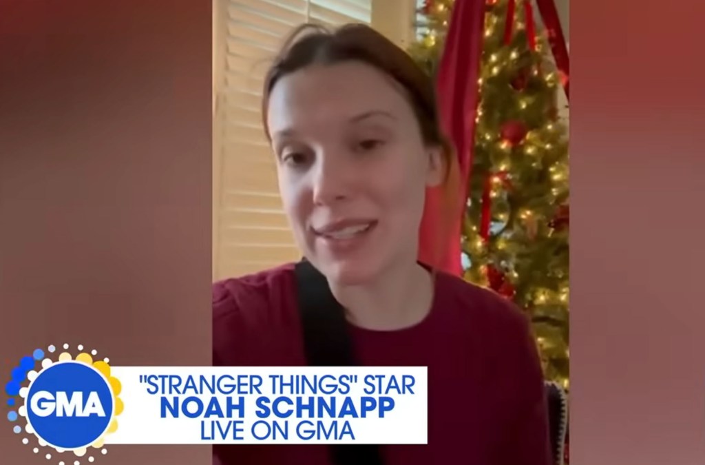 Millie Bobby Brown in her video message on