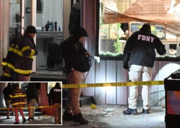 West Village business hit in possible arson attack as 6 suspects seen fleeing early morning blaze