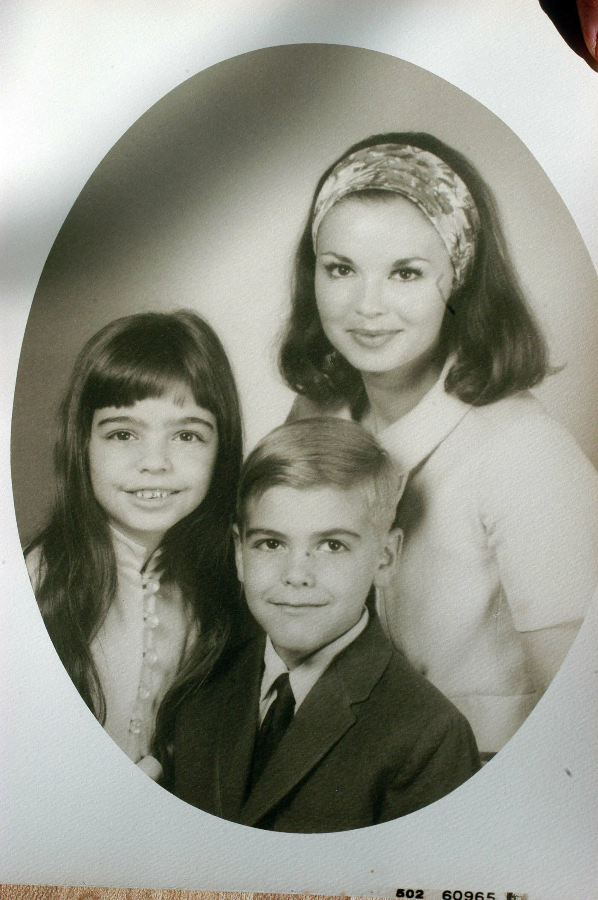 George Clooney as a child with his sister Ada and mother Nina.