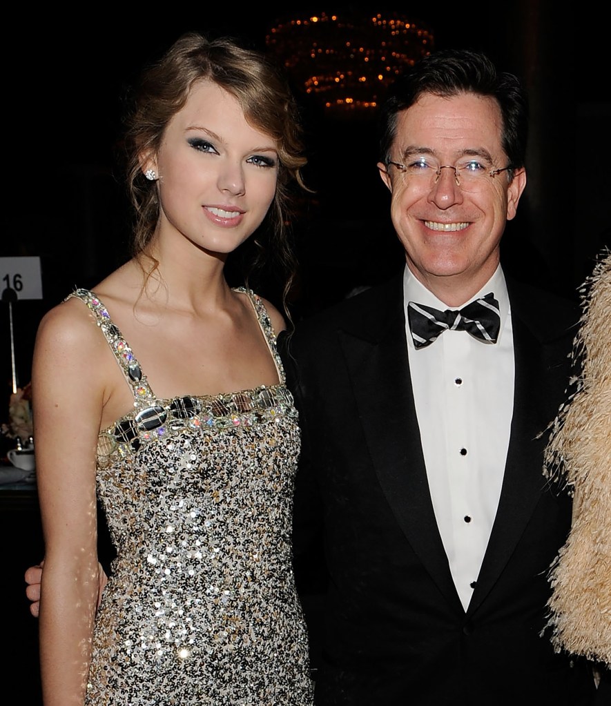 Taylor Swift, TV personality Stephen Colbert and singer Ciara during the 52nd Annual GRAMMY Awards - Salute To Icons Honoring Doug Morris held at The Beverly Hilton Hotel on Jan. 30, 2010 in Beverly Hills, Calif.